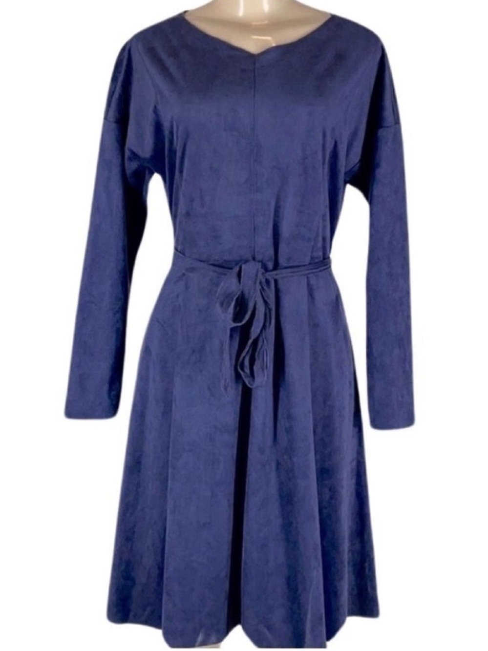NWT $225 Lysse Vegan Suede Blue Mountain Dress
